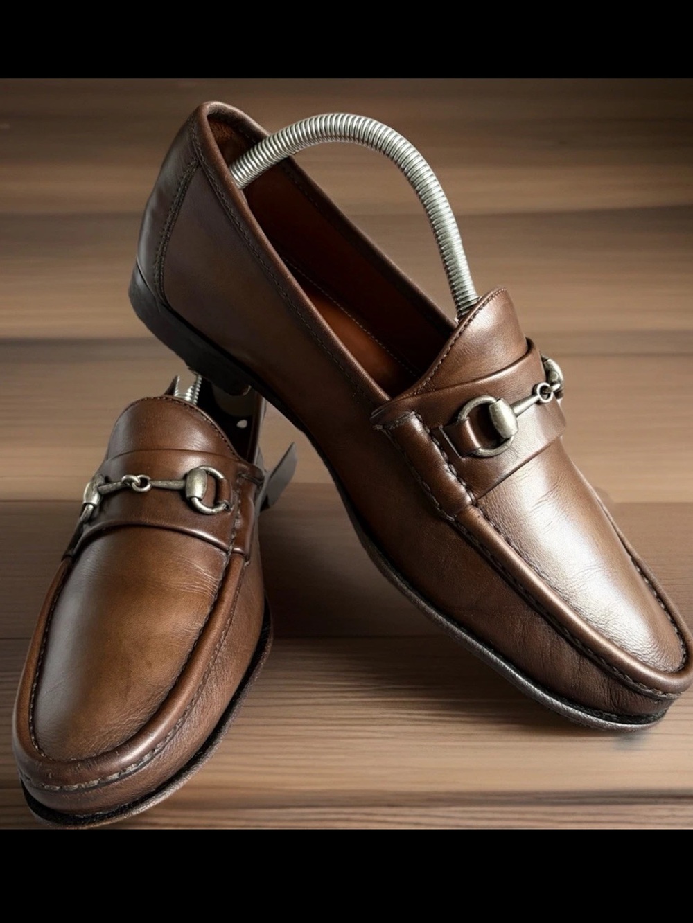 ALLEN EDMONDS Dress Shoes Mens Size 8D Brown Verona II Horsebit Leather Loafers
